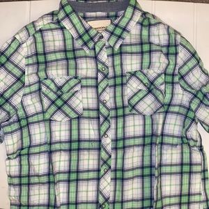 Arizona the original Gene Company extra large plaid green and dark blue